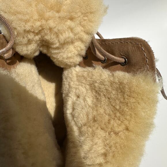 No. 6 Store Lander Lace Up Shearling Clog Boot on Mid Tread Size 38 Honey EUC - Picture 9 of 16